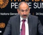 Prime Minister Nikol Pashinyan delivers remarks at Nelson Mandela Peace Summit in UN.