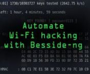 Our Premium Ethical Hacking Bundle Is 90% Off: https://nulb.app/cwlshopnnBesside-ng Is One Reason Wi-Fi Hacking Is EasynFull Tutorial: https://nulb.app/x43sfnSubscribe to Null Byte: https://vimeo.com/channels/nullbytenSubscribe to WonderHowTo: https://vimeo.com/wonderhowtonnCyber Weapons Lab, Episode 187nnHackers, pentesters, cybersecurity specialists, and other tech-savvy individuals can hack Wi-Fi passwords fairly easily, and tools like Besside-ng help them do it.nnBesside-ng is the hidden gem