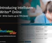Intellistem Writer Video for the NLN Conference 2020