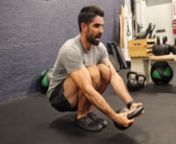 Key Points:nn1. Feet together, deep squatn3. Use kettlebell as counterbalancen3. Actively pull knees forward using tibalis anterior musclesn4. Hold for 30-60