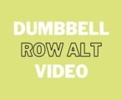 DUMBBELL ROW ALTERNATIVE from row