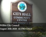 Willits City Council meeting from 8/26/2020.AUDIO MEETING ONLY.nMatters before the Willits City Council of August 26, 2020n3. Public MattersnNOTICE OF PUBLIC HEARING - Possible Action Approving a Resolution Adopting the Little Lake Basin Valley Groundwater Management Plan in Conformance with Water Code §10750 Et Seq. (Ab 3030, Stats 1992), as Required by Proposition 1 Funding for the Groundwater ProjectnnResolution passed on a motion by Councilmember Rodriguez and seconded by