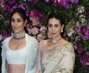 Kareena and Karisma dazzle in an exquisite traditional ensemble. The UNSTOPPABLE Kapoor sister hit a 10/10 mark! #Throwback Begum Kareena Kapoor Khan with sister Karisma Kapoor at the grand wedding of Akash Ambani and Shloka Mehta headlined the fashion squad for the event. The Kapoor sisters dazzled in their gorgeous traditional attire as they graced the event. The sisters had something for the event. Well! it&#39;s their choker-neckpiece. Kareena donned a custom sky blue light embroidered lehenga b