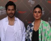 Kareena Kapoor Khan shares frame with Coolie No. 1 star Varun Dhawan as they pose for the cameras. Sara Ali Khan had earlier arrived at the location as well. VD and Sara are all out with the promotion of their movie. Pregnant Kareena wore a black dress and threw a visually dramatic jacket which boasted of two colours. On the other hand, Varun Dhawan looked simply handsome in a white open shirt and a pair of denim. The Begum of Bollywood is currently shooting for the season 3 of What Women Want a