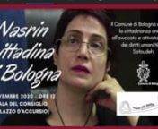 This video is about Nasrin Sotoudeh Bologna citizenship award.