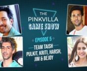For the fifth episode of the Pinkvilla Game Show, we had team Taish joining us for a few rounds of game and frolic. It was war between the film&#39;s director Bejoy Nambiar and the main leads - Kriti Kharbanda, Pulkit Samrat, Harshvardhan Rane ans Jim Sarbh - all vying for victory. What followed was a hilarious show of teasing, running around &amp; a lot of fun. Don&#39;t miss out watching this episode.