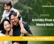 Cellist Aristides Rivas and vocalist Meena Malik -- two members of Neighborhood Arts favorite Voci Angelica Trio -- share a performance that will beautifully blend new compositions, traditional songs from around the world, and classical selections. nnProgram book: https://www.flipsnack.com/cseries/aristides-rivas-meena-malik/full-view.html nnThis is a living room concert. Living room concerts are more casual and often take place from the artist&#39;s home or a bespoke studio at the Celebrity Series