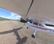 Take off from Madawaska Valley Airpark (Barry&#39;s Bay International Airport) filmed using Insta 360 One X camera.