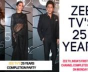 Shahrukh khan, Deepika Padukone, Sridevi, Kangana Ranut and may more stars at Zee TV’s 25 Years Completion PartynnZee TV, India&#39;s first private channel completed 25 years on Monday.nnOn this day in 1992, Dr Subhash Chandra revolutionised the nascent cable TV industry with launch of country&#39;s first Hindi language private entertainment channel.nnSubscribe http://bit.ly/subscribe-uitv for latest news &amp; social updates.nnOur Social Media:nInstagram: https://www.instagram.com/uitv_connectnFacebo