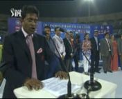 IPL Commissioner Lalit Modi speaks at the end of the 2010 IPL final between CSK and MI.