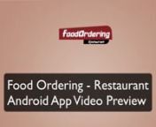 Food Ordering Restaurant Android App template is an advance App created by AbhiAndroid. This is a demo of the App. You can use the source code to instantly create Restaurant App for yourself with powerful web admin panel.nnThe source code can be purchase with free bonus here: http://abhiandroid.com/sourcecode/foodorderingnnApp Features:nn-Material Designn-Web admin panel to manage productsn-Email registration and loginn-Email confirmation, Forgot password and resend emailn-Searchn-Retrofit used