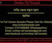 Daridro Bonchona Sontrash Jontrona By Asif 【Bangla Karaoke With Lyrics】 from jontrona