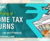 Tax it here is most famous website in INDIA that offers preparation and filing Income Tax. The Largest Tax Filing Company.