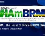 This series is designed to bring focus to what a BRM is and the core of who they are, what they do and the tools to help them be successful.The IAmBRM webinar series begins with two core models that underlie the Business Relationship Management role, discipline and capability:n• BRM DNA™ – a top-level graphic representation of the BRM Competency Modeln• House of BRM™ – a graphical representation that builds on BRM DNA™ and conveys key aspects essential for BRM successnnBRM DNA™