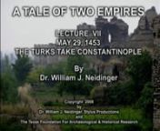 Rising from the ashes of the Empire of the Grand Seljuk, the Ottoman Turks relentlessly conquered the principalities of their co-religionists.But the ultimate prize was “The City,” Constantinople, whose walls they breached on May 29, 1453.A lecture by Dr. William J. Neidinger.
