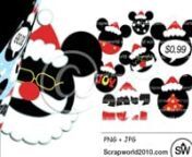 Mickey Mouse xmas ball the best clipart for christmas decorations.SALE&#36;0.99 instant download. Find here http://scrapworld2010.com/shop/mickey-mouse-christmas-clipart-mickey-head/