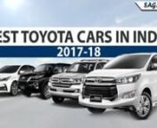 Find complete list of Toyota car models with price, reviews, pictures, specs and more. Get details of all upcoming Toyota cars with expected price range - http://www.sagmart.com/models/Toyota