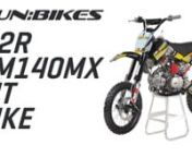 The KM140MX Pit BikennThe KM140 MX pit bike is the ideal bike for riders taking the next step up from a mini dirt bike or riders aged 12 and up.nnThe CRF70 range of bikes are bigger than the equivalent CRF50 range by around 10cm, making them much more comfortable for adults and teens when riding “in the seat”.nnEquipped with a 140cc engine that inspires confidence due to its lovely power delivery, this beauty can take anything in its stride!nnThe KM140 MX is equipped with the latest CRF70 ch