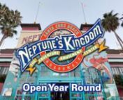 http://beachboardwalk.com/neptuneskingdomnMini Golf, Pool, Air Hockey, Ping Pong and Refreshments – Open Year-Round!nNeptune’s Kingdom is a nautical themed entertainment center located on the Santa Cruz Beach Boardwalk.n nWatch out for pirates as you play through on the Buccaneer Bay two-story 18-hole miniature golf course, including 3 new black light holes to test your skills!nGolfers pay just &#36;5 each.n nTest your skills inside Smuggler’s Arcade playing video games and pinball. Visit the