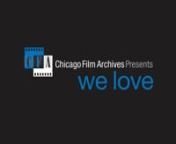 Chicago Film Archives is a regional film archive dedicated to collecting, preserving and bringing access to films that represent the Midwest. Visit chicagofilmarchives.org to learn more.nnThe