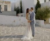 Finding words to accompany powerful destination wedding videos is always a challenge. Katerina and Drew embarked on a passionate journey together, the destination of which was amazing Paros island: the perfect backdrop for a wedding ceremony that sealed their destiny and was nothing short of a fairy tale. nHaving witnessed such an amazing love and wedding, we managed to craft a genuine interpretation of their wedding story filled with elements of authenticity and soul. After all, this is always