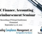 The ASC Industry’s only dedicated Finance, Accounting and Reimbursement Seminar continues its third year in September 2022!Presented by Coding Compliance Management and the ASC Podcast with John Goehle, with industry leaders Cristina Bentin and John Goehle.nnASC Administrators, Nurse Managers and Business Office Managers face unique challenges in managing the financial aspects of an ASC and understanding the crucial role coding experts play. Our experts will discuss various aspects of Fina