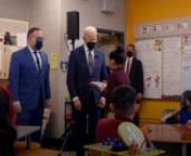 While touring a majority-Hispanic elementary school in Philadelphia, President Biden tells a classroom full of young students that they too can be president oe day.