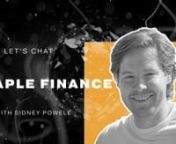 In this episode, Jay speaks with Sidney Powell, CEO &amp; Co-Founder of Maple Finance, the largest blockchain-enabled institutional lending platform across traditional and decentralized finance. Sidney shares his background in tradfi &amp; banking in Australia and how Maple is transforming capital markets by combining industry-standard compliance and due diligence with the transparent and frictionless lending enabled by smart contracts and blockchain technology. He also discusses the effect of t
