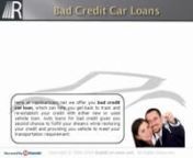 Applying online for new or used car loan at http://www.rapidcarloans.net/ can get you low interest rates even with bad credit or no credit and lower rates will further lower your monthly payment with saving your dollars. We offer guaranteed and quick approval with no credit and blank check which enables you to get your car financed within 48 hours across the United States.