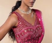 Pink Shaded Silk Woven Floral Butta Lehenga - PCCDF1853 from butta