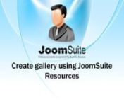 How to use Resources to create gallery with JoomSuite resources joomla component.