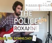 This is my bass cover of Roxanne by The Police. A great song for right hand picking technique. I&#39;ve been playing this for years without the ghost notes!�nnLIKING my videos and SUBSCRIBING to my channel helps me continue to make these videos and the transcriptions that go with them. Thank you for all your support so far! ��nnThe GoPlayalong TAB player I use in my videos (affiliate link) - https://goplayalong.com?c=basscraft .nn� Would you like to PLAY MY TABS ALONG WITH THEIR SONG TRACKS?