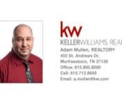 3118 Asbury Rd Murfreesboro TN 37129 &#124; Adam MullennnAdam MullennnAdam has been in the real estate market since 2017 in which he has focused on education to give his clients the best representation and service possible. He has earned his SRS (Sellers Representative Specialist) &amp; AHWD (At Home With Diversity) certificates. Adam has been successfully navigating his clients through the process of buying their new home or selling their investments along with his continuing education. Adam was bor