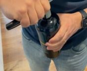 Opening of a bottle