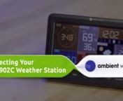 In the video, our technical rep shares step-by-step instructions on how to connect your Ambient Weather WS-2902 weather station to AmbientWeather.net.nnJoin the Ambientweather.net Community Here:https://ambientweather.net/nn✅ Subscribe for more Ambient Weather content: nhttps://www.youtube.com/channel/UCJbP...nn// FREE RESOURCESnAmbient Manuals &amp; Downloads:nhttps://ambientweather.com/manuals.htmlnnAmbient Product Support: https://help.ambientweather.net/help/nn//Connect your DevicenAmbie