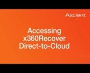 Before you can access x360Recover D2C, you will first need to complete registration of your x360Portal account (if you have not, the “forgot password” function will not work). If you did NOT receive an email to complete registration, please contact your account manager.
