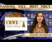 Hot News Out for Vical, J.B. Hunt Transport Services and Mercury Computer Systems after closing bell. Welcome to CRWENewswire Stocks To Watch for Friday July 15th, I am Yohemy Auerbach. Vical Incorporated - symbol VICL - and Astellas Pharma Incorporated have signed exclusive license agreements to develop and commercialize globally TransVax. Vical potentially may receive up to &#36;130 million in total upfront and milestone payments through commercial launch and double-digit royalties on net sales. N