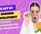In the realm of business development, success lies not only in making one-time sales but in cultivating strong and enduring relationships for long-term growth. nnOur latest blog post delves into seven indispensable strategies that form the essence of the art of business development. nnRead the full article here: https://accountsend.com/the-art-of-business-development-cultivating-relationships-for-long-term-growth/nnFrom active listening and understanding your client&#39;s needs to positioning yourse