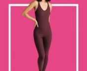 Few things can revitalize your wardrobe like a sleek jumpsuit. This soft and stretchy one-piece isn&#39;t just comfortable to wear; it&#39;s a joy for the fingertips. The ribbed texture and ample stretch make it a flattering, flexible arrow in your wardrobe quiver. Best of all, it can be a complete outfit or the launchpad of a dozen different looks.nnStretchy, silky, vertically ribbed fabric.nFlattering vee contour at waistline.nCriss-cross shoulder straps.nLight, built-in bra with removable cup pads.nV