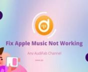 Try AudiFab Free here: https://bit.ly/45n6XAUnIf you are experiencing issues with Apple Music not working on your iPhone, iPad, Mac, PC or other devices, don’t worry. In this article, we’ll show you 15 simple and effective solutions to fix Apple Music not working issue in 3 minutes.nn1.Check Internet Connection.n2.Check Apple Music Status.n3.Check Apple Music Subscription.n4.Restart Apple Music App.n5.Restart Your Device.n6.Update Apple Music and iOS.n7.Try Playing Another Song.n8.Delete &amp;am