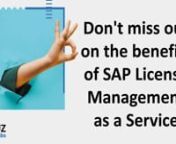 WHY SAP LICENSE MANAGEMENT AS A SERVICE PROVIDES PEACE OF MIND AND SAVES TIME AND MONEY!nHave you ever thought about outsourcing your SAP license management to license experts as a service? This can not only save time and money, but also ensures the most cost-effective license landscape with the greatest possible compliance.nnEvery year, SAP comes back with a request for a license audit, sometimes unexpectedly, especially if it believes there are irregularities in the use of SAP software. Whatev