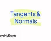 Everything you need to know to answer exam questions on Tangents &amp; Normals! Check out the full video at https://www.savemyexams.co.uk/dp/maths/