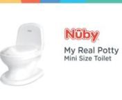 What better way to get your little one using the big toilet than to start with a mini one! nnPractice makes perfect when it comes to toilet training (trust us we&#39;ve been there) so what better way to do it than with this realistic training toilet that looks &amp; feels just like an adult version. Who knew an adult-looking toilet on a mini scale could be such a must-have! nnWith so many awesome features including a real life-like toilet flushing sound when you press the flush button, a lid that op