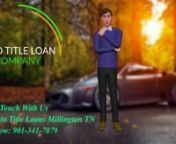 Get Auto Title Loans Millington TN and nearby cities Provide Car Title Loans, Auto Title Loans, Mobile Home Title Loans, RV/Motor Home Title Loans, Big Rigs Truck Title Loans, Motor Cycle Title Loans, Online Title Loans Near me, Bad Credit Loans, Personal Loans, Quick cash LoansnnAbout Us:nGet Auto Title Loans Millington TNnWebsite: https://getautotitleloans.com/nnAn auto title loans are typically utilized by those that wish to obtain a funding with bad credit rating or no credit in any way. An
