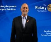 #PeopleofAction #RotaryRespondshttps://Rotary.orgnAs the 2023-2024 Trustee Chair of The Rotary Foundation, Barry Rassin has a special incoming message being delivered to you in 14 languages. Using AI responsibly, Barry can deliver his message, in his words, to Rotarians around the world - in their own language! We have a powerful goal to reach this year as we Create Hope in the World. nnWe are #PeopleofAction #RotaryRespondshttps://Rotary.org