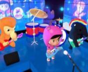 Dazu is a musical animation, about a 4 years old girl named Lala, who loves to sing and play with her animal dolls. Whenever Lala is alone in her room she imagine her dolls come to live, play music and sing in her band called Dazu (from misspelled
