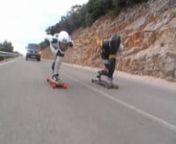 Team ridersfly and pablo of longboard mediterranea training.Preparing all the competitions in summer.this is very technical spot with a lot of hairpins and very fast.It has got called