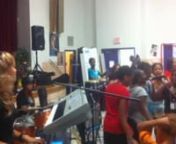 All-female Go-Go band, Be&#39;la Dona, performs for the campers.