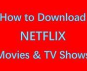 Are you searching everywhere for a solution to download Netflix movies and TV Shows for unrestricted offline viewing? Check DVDFab Netflix Downloader out (https://www.dvdfab.cn/netflix-downloader.htm), it will help you download everything from Netflix.nMore Info: the text version of this video with detailed step-by-step guide is here https://www.dvdfab.cn/downloader/best-netflix-originals.htm