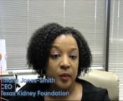 Texas Kidney Foundation CEO Tiffany Jones-Smith discusses her organization&#39;s partnership to bring home albumin-to-creatinine ratio (ACR) urine test kits* to the women and men of the Lone Star State.nnLearn more here: https://blog.healthy.io/chronic-kidney-disease/healthy-io-texas-kidney-foundation-battle-ckd/nn* Home-testing device is currently limited to investigational use in the United States.